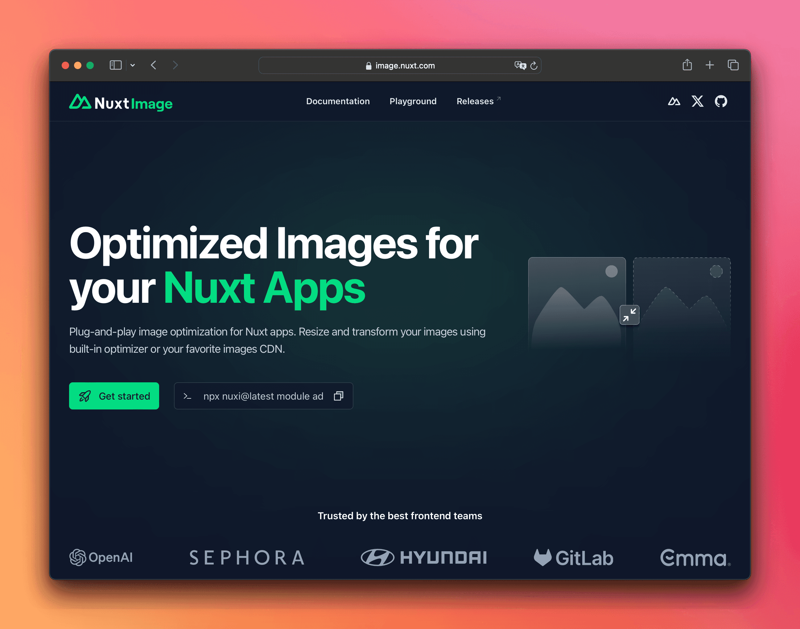 Screenshot of the NuxtModule Nuxt module